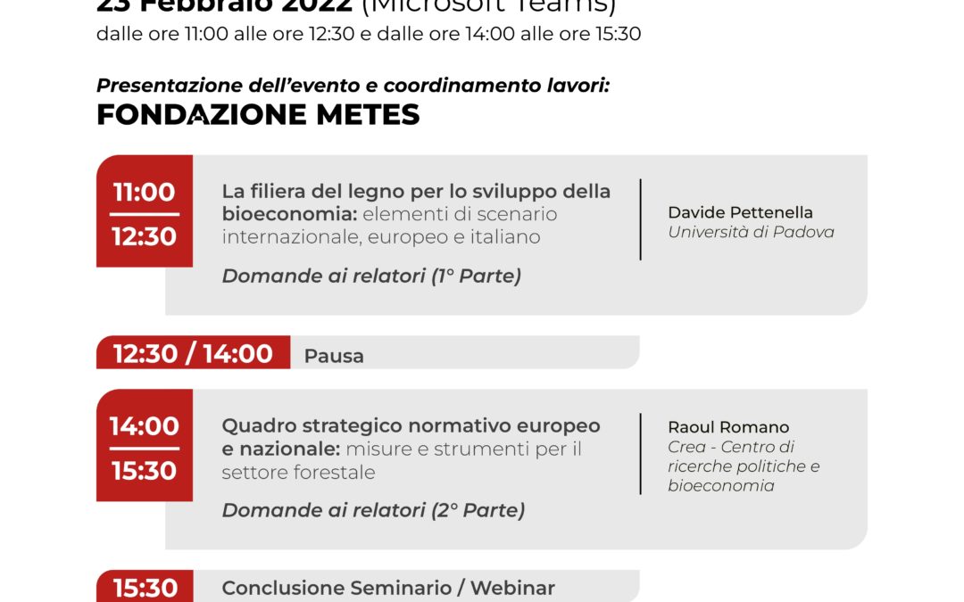 Trasformazione e opportunità per il settore forestale: per un nuovo ruolo del lavoro forestale di qualità