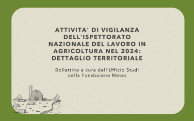 Attività di vigilanza dell’Ispettorato Nazionale del Lavoro in agricoltura nel 2024: dettaglio territoriale