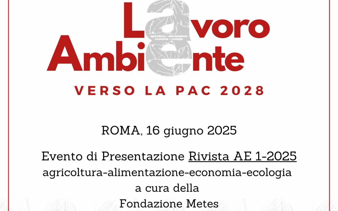 AE 1/2025 – Lavoro-Ambiente verso la PAC 2028