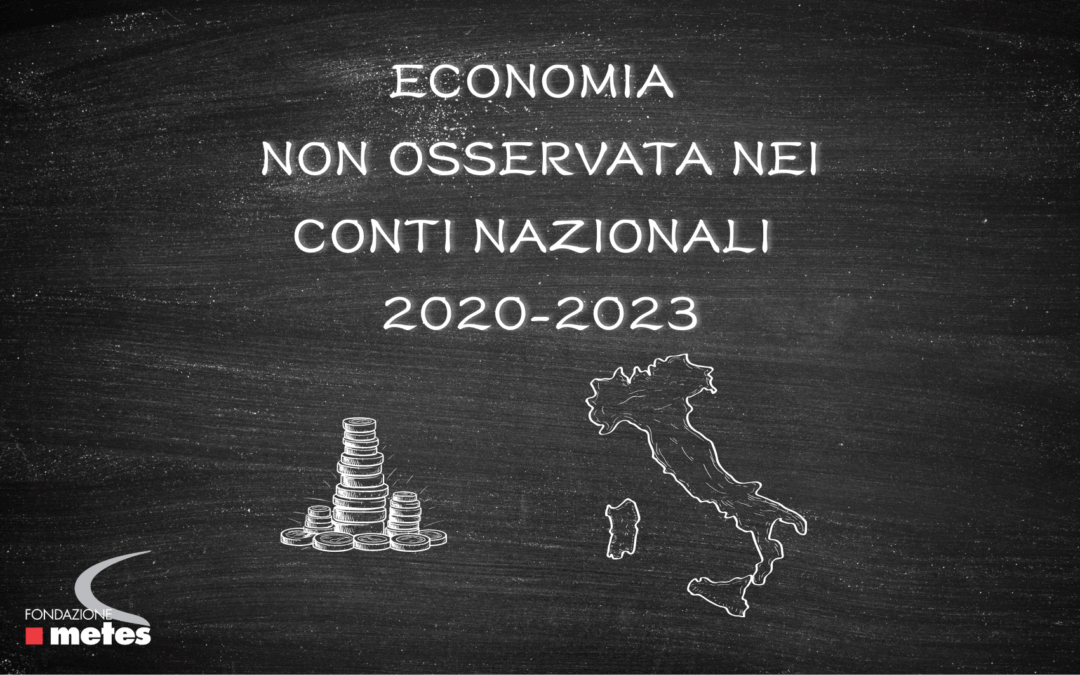 ECONOMIA NON OSSERVATA NEI CONTI NAZIONALI – ANNI 2020-2023