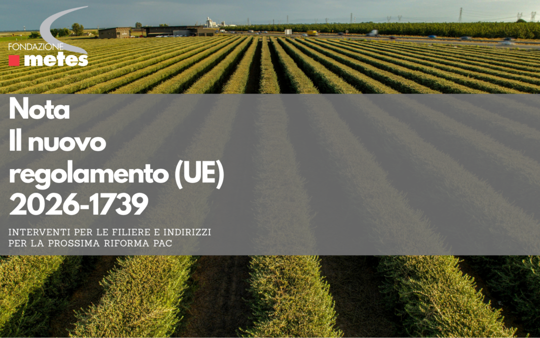 Nota: Il nuovo regolamento (UE) 2026-1739-interventi per le filiere e indirizzi per la prossima riforma PAC
